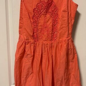 Pink Sleeveless Scoop Neck Sundress for Casual Resort Wear